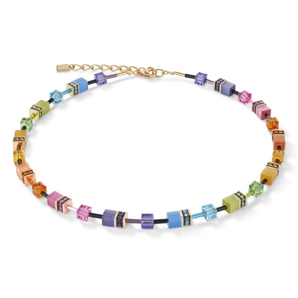 Coeur de Lion GEOCUBE® Halskette multicolor rainbow gold - 4251588300969