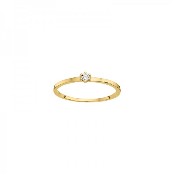 Damen Ring 1 Steiner,Gold 585