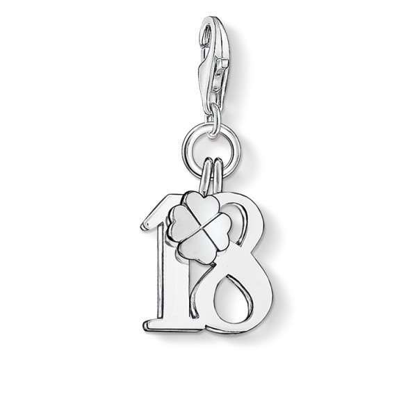 Charm-Anhänger "Glückszahl 18"