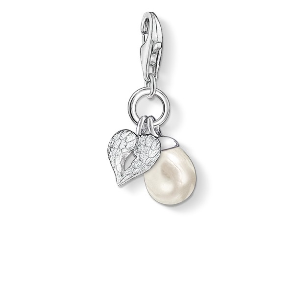 Charm-Anhänger Flügel mit Per